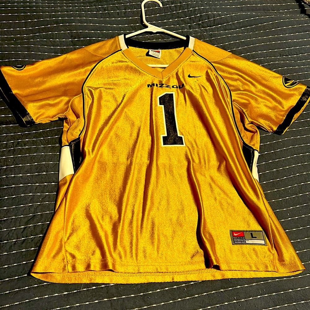 MIZ ZOU football jersey gold
